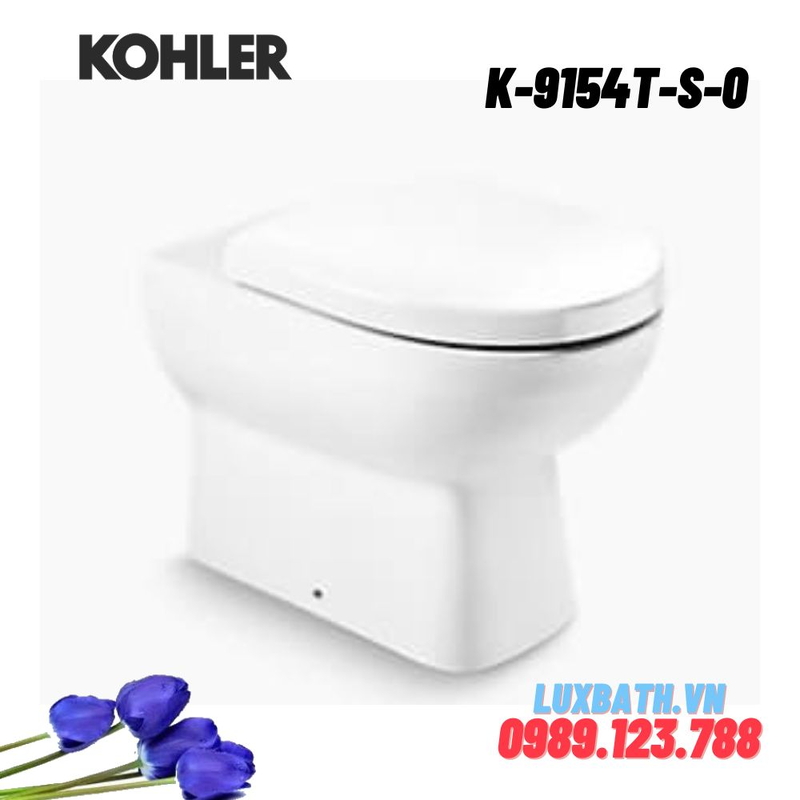 Bồn cầu đặt sàn két nước âm Kohler K-9154T-S-0 nắp đóng êm