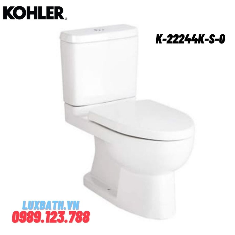 Bồn cầu hai khối Kohler K-22244K-S-0 nắp đóng êm