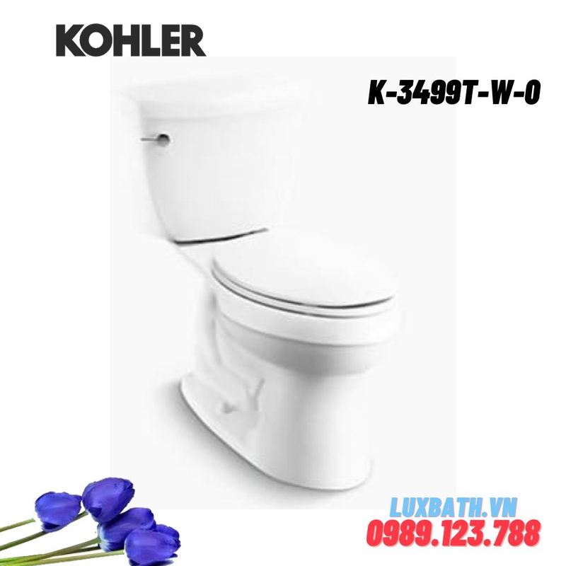 Bồn cầu hai khối Kohler K-3499T-W-0 nắp đóng êm