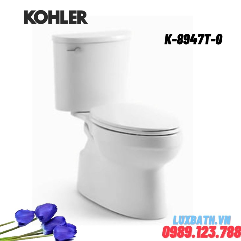 Bồn cầu hai khối Kohler K-8947T-0 nắp đóng êm