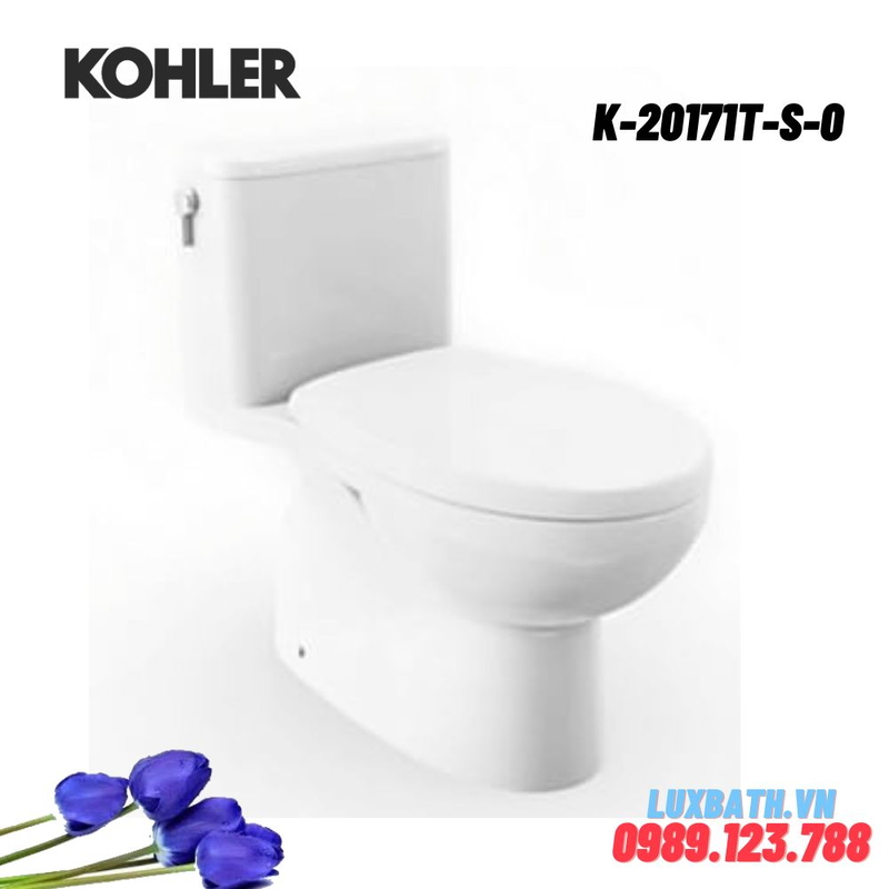 Bồn cầu một khối Kohler K-20171T-S-0 nắp đóng êm