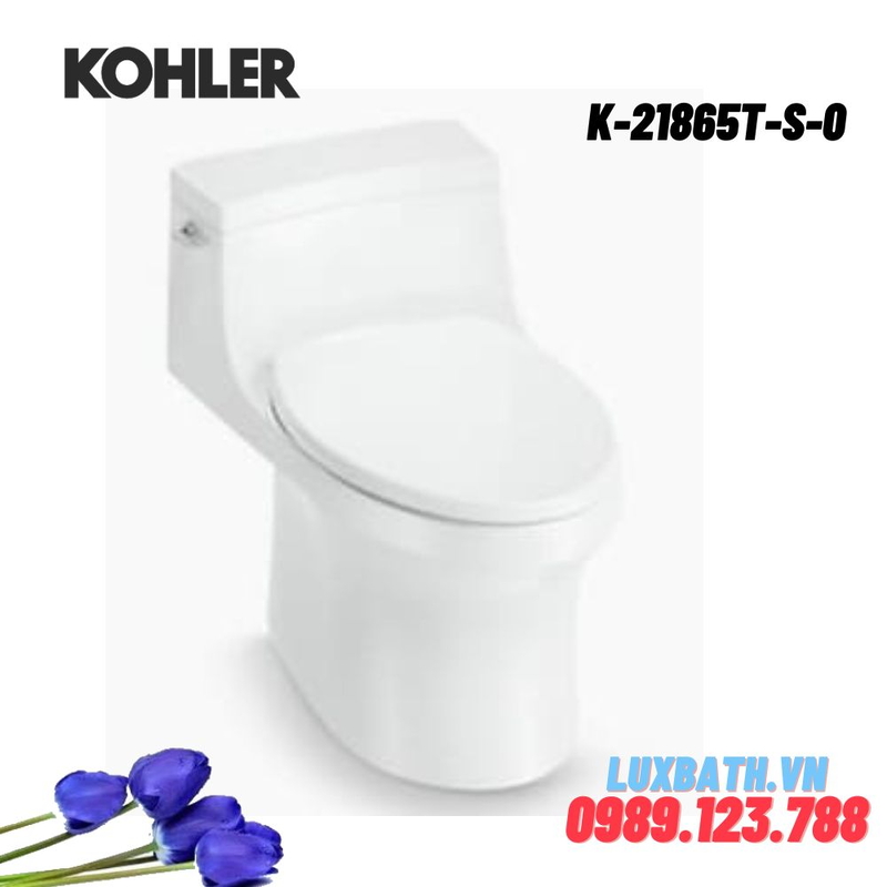 Bồn cầu một khối Kohler K-21865T-S-0 nắp đóng êm