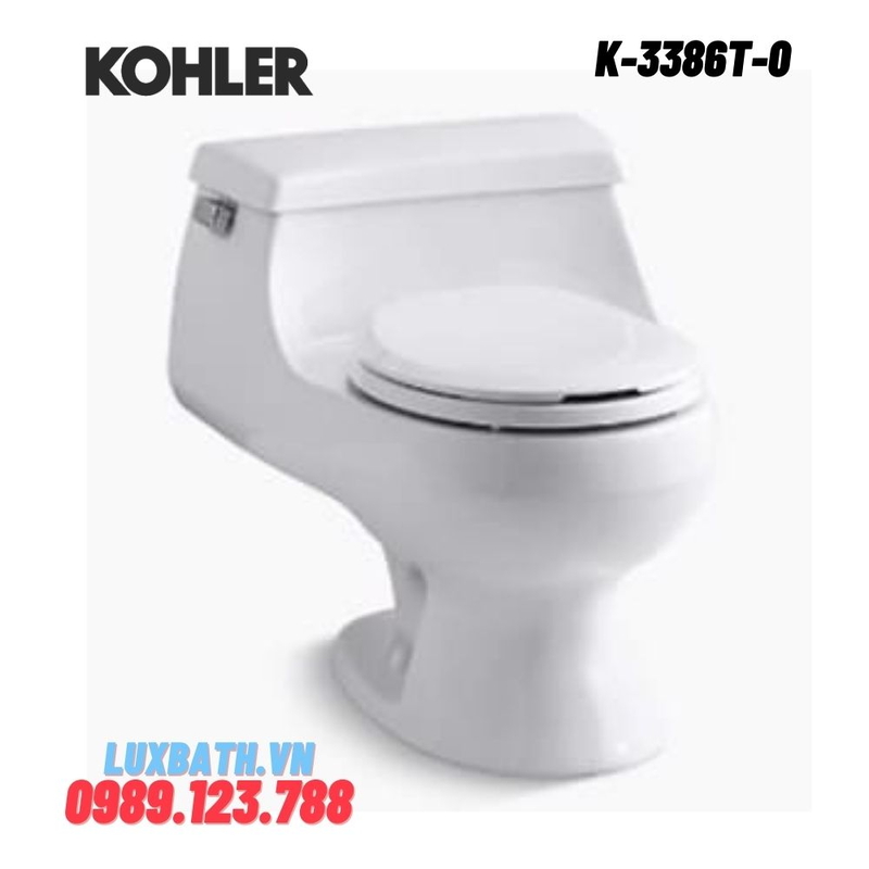 Bồn cầu một khối Kohler K-3386T-0 nắp đóng êm