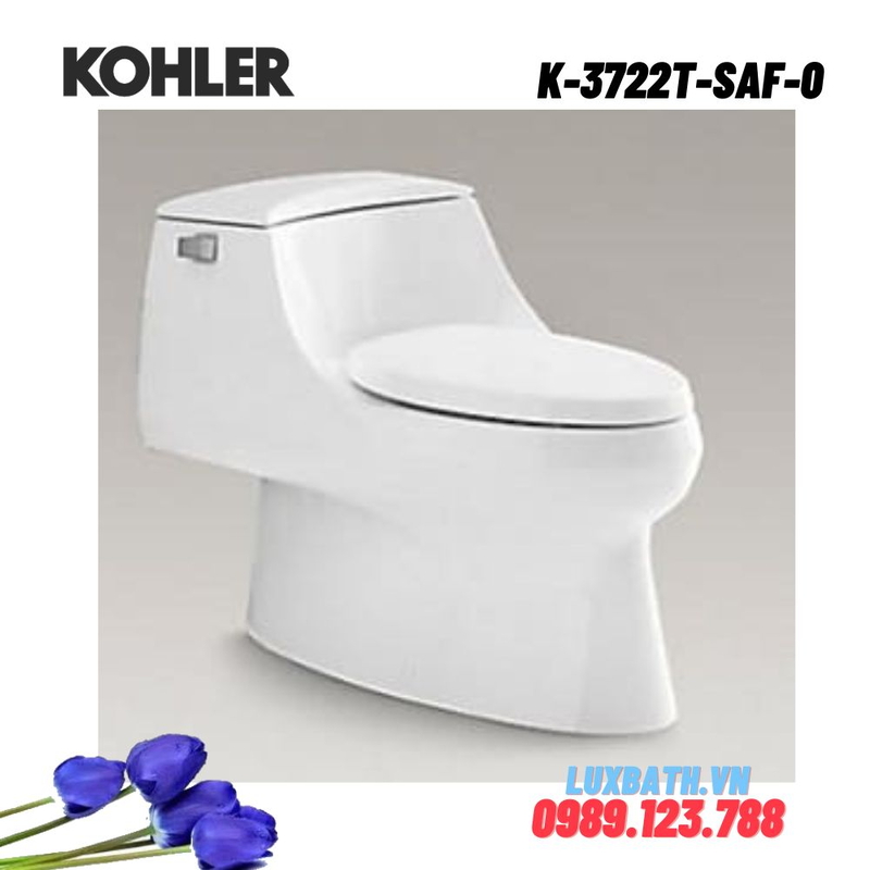 Bồn cầu một khối Kohler K-3722T-SAF-0 nắp đóng êm