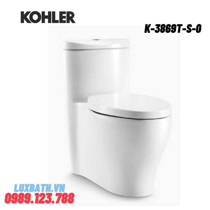 Bồn cầu một khối Kohler k-3869t-s-0 nắp đóng êm