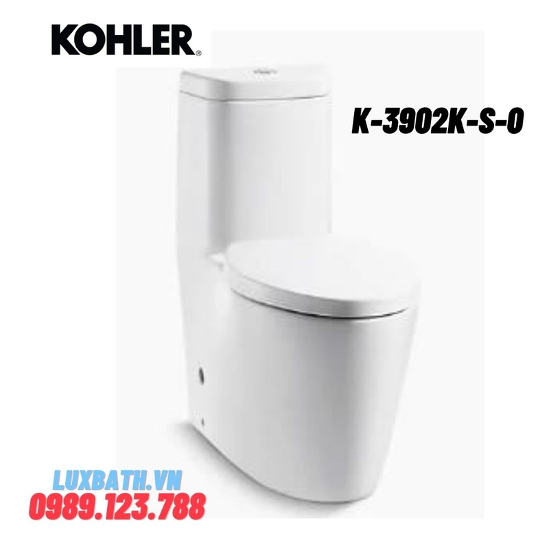 Bồn cầu một khối Kohler K-3902K-S-0 nắp đóng êm