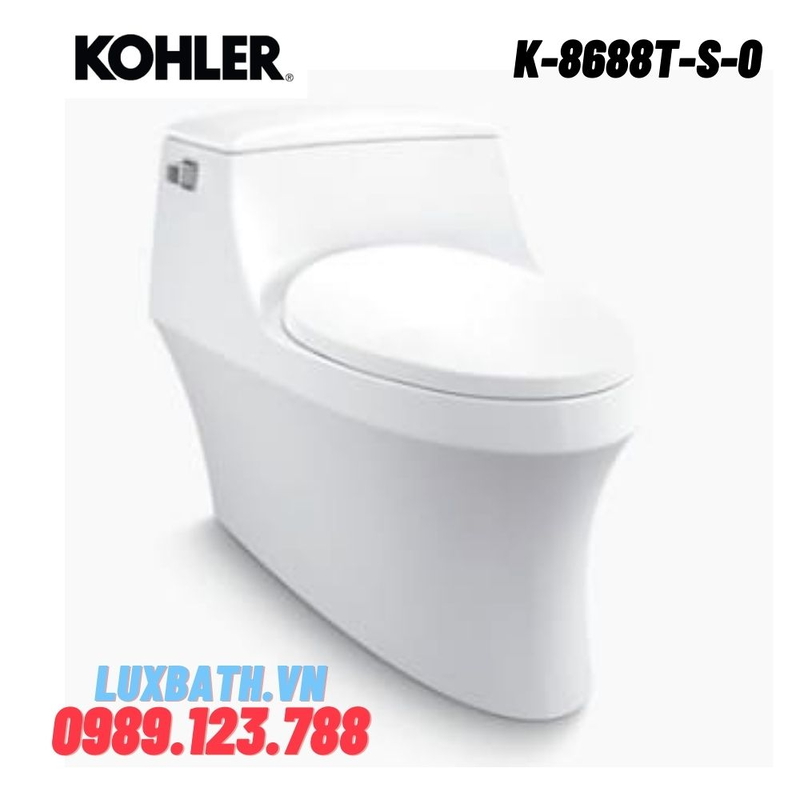 Bồn cầu một khối Kohler k-8688t-s-0 nắp đóng êm