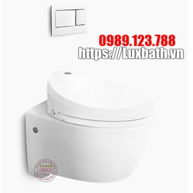 Bồn cầu treo tường Kohler K-18609K-BW-0 nắp đóng êm