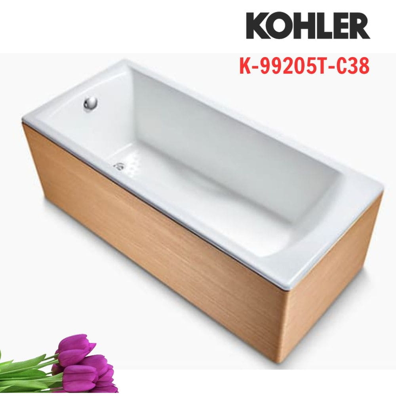 Bồn tắm Kohler K-99205T-C38 OVE gang tráng men