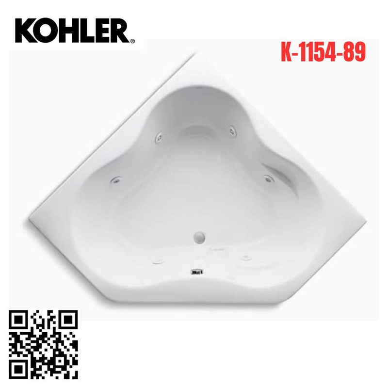 Bồn tắm góc massage Kohler K-1154-89 Proflex nhựa
