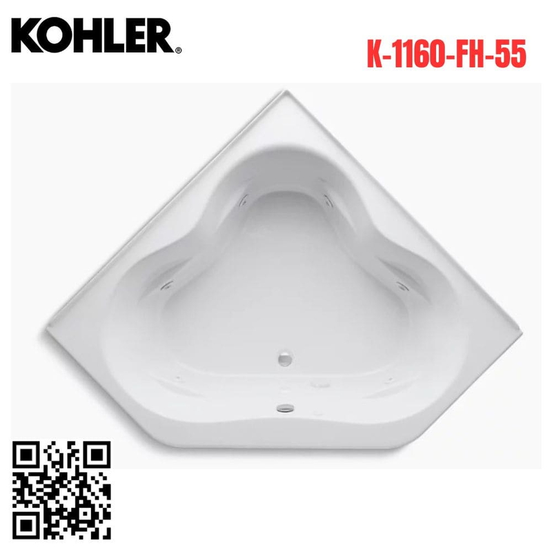 Bồn tắm góc ngâm Kohler K-1160-FH-55 Tercet
