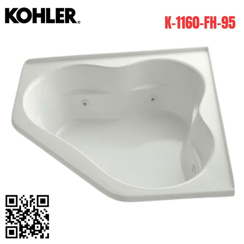 Bồn tắm góc ngâm Kohler K-1160-FH-95 Tercet nhựa