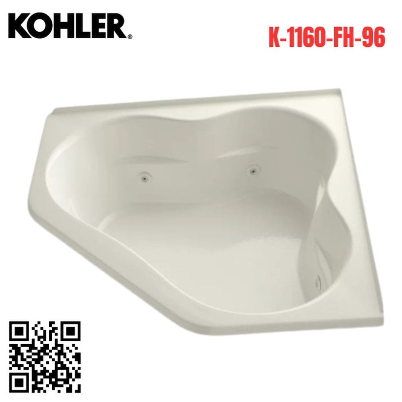 Bồn tắm góc ngâm Kohler K-1160-FH-96 Tercet nhựa