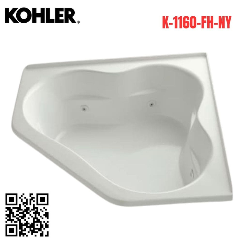 Bồn tắm góc ngâm Kohler K-1160-FH-NY Tercet nhựa