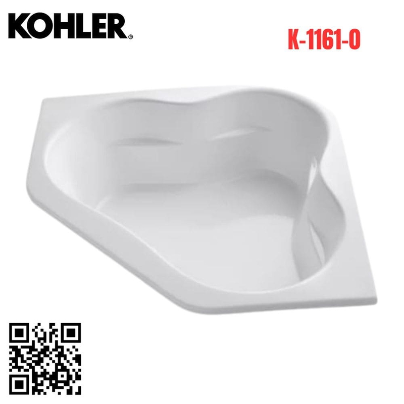 Bồn tắm góc ngâm Kohler K-1161-0 Tercet nhựa