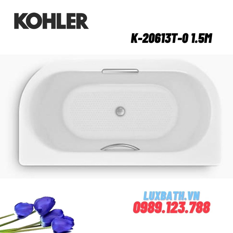 Bồn tắm Kohler K-20613T-0 gang tráng men