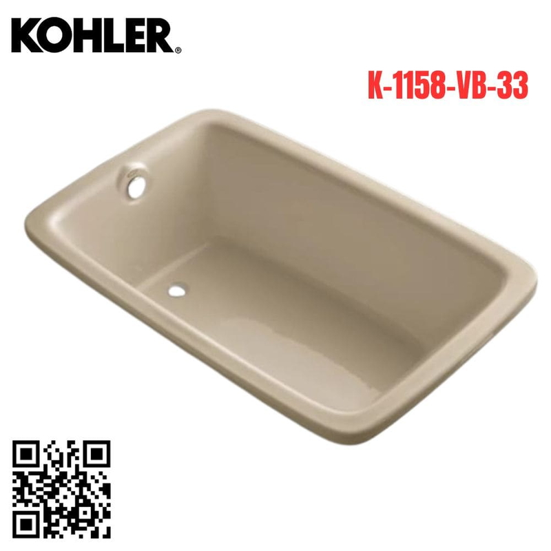 Bồn tắm Kohler K-1158-VB-33 Bancroft nhựa