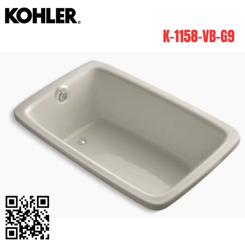 Bồn tắm Kohler K-1158-VB-G9 Bancroft nhựa