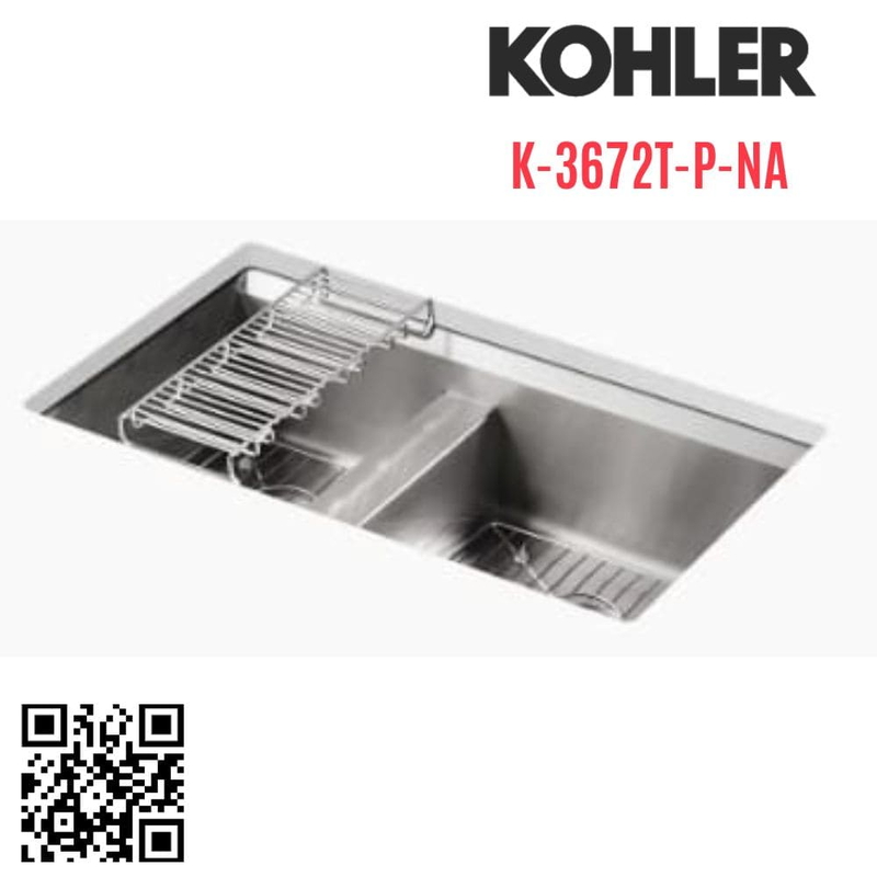 Chậu rửa bát Kohler K-3672T-P-NA 2 hố