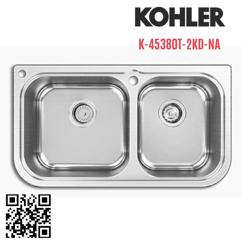 Chậu rửa bát Kohler K-45380T-2KD-NA 2 hố