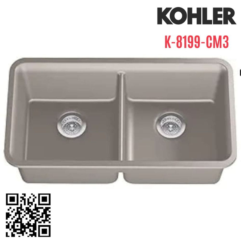 Chậu rửa bát Kohler K-8199-CM3 2 hố