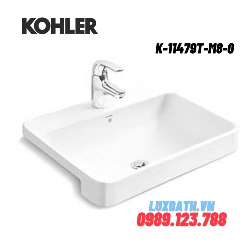 Chậu rửa lavabo Kohler K-11479T-M8-0 bán âm