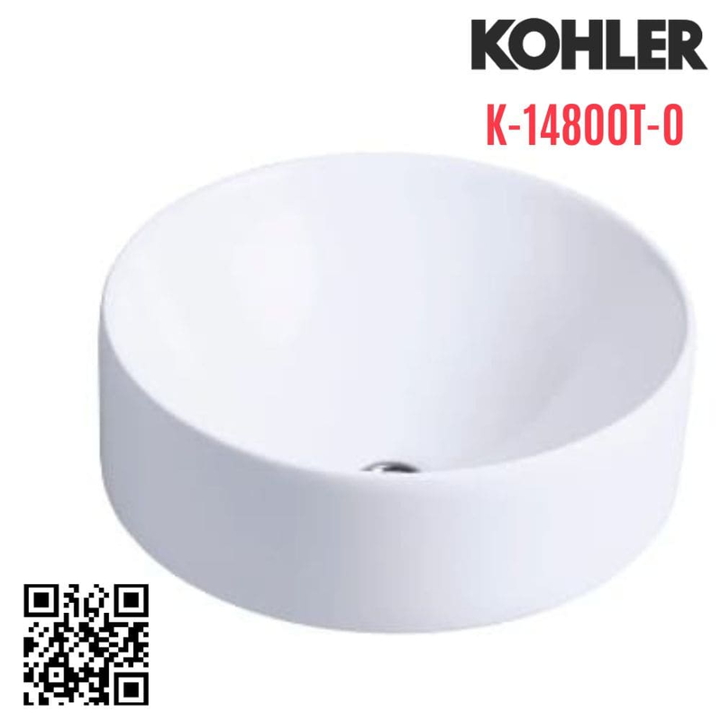 Chậu rửa lavabo treo tường Kohler K-14800T-0