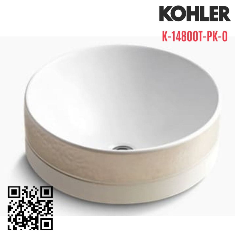 Chậu rửa lavabo treo tường Kohler K-14800T-PK-0