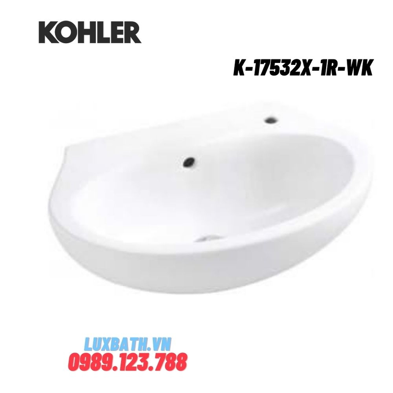 Chậu rửa lavabo Kohler K-17532X-1R-WK treo tường