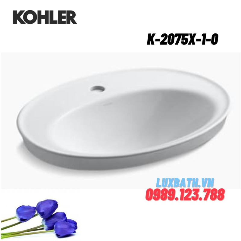 Chậu rửa lavabo Kohler K-2075X-1-0 dương vành