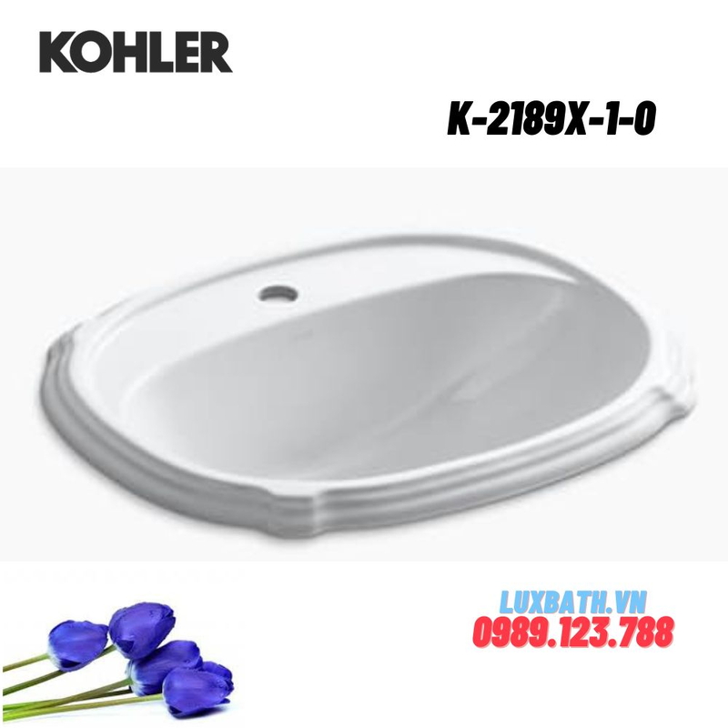 Chậu rửa lavabo Kohler K-2189X-1-0 dương vành