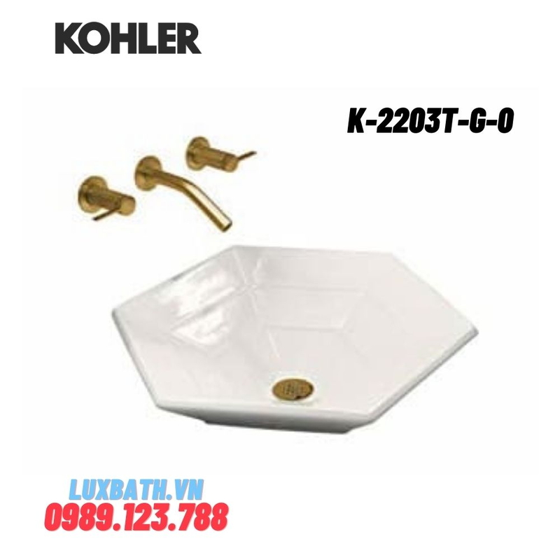 Chậu rửa lavabo treo tường Kohler K-2203T-G-0