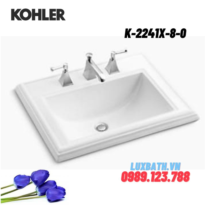 Chậu rửa lavabo Kohler K-2241X-8-0 dương vành