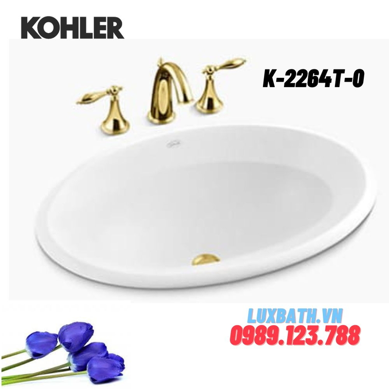 Chậu rửa lavabo Kohler K-2264T-0 dương vành