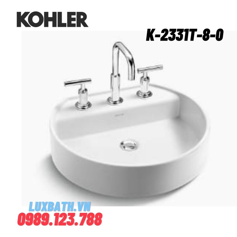 Chậu rửa lavabo treo tường Kohler K-2331T-8-0