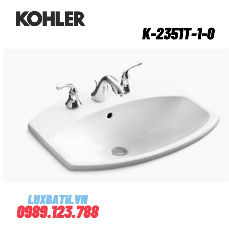 Chậu rửa lavabo Kohler K-2351T-1-0 dương vành