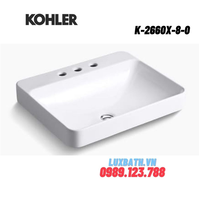 Chậu rửa lavabo treo tường Kohler K-2660X-8-0