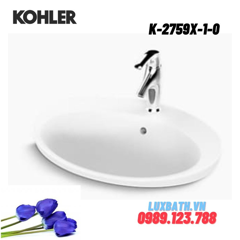 Chậu rửa lavabo Kohler K-2759X-1-0 dương vành