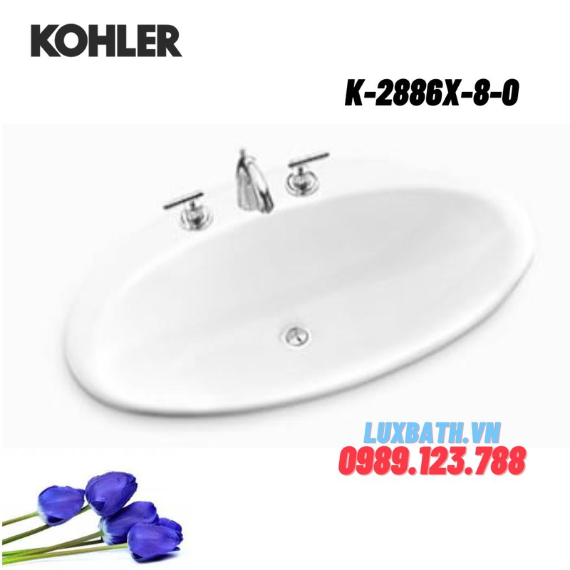 Chậu rửa lavabo Kohler K-2886X-8-0 dương vành