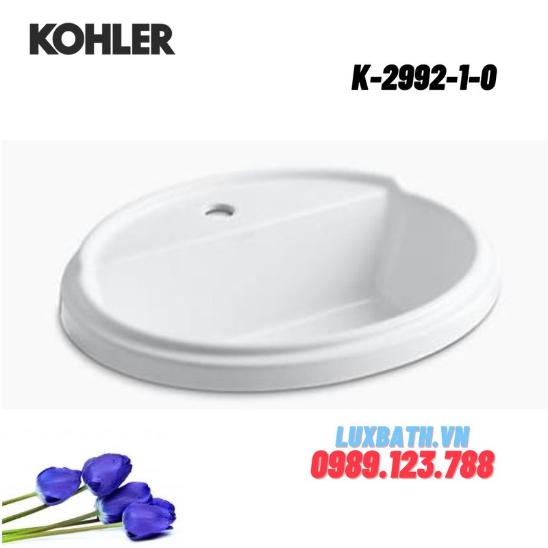 Chậu rửa lavabo Kohler K-2992-1-0 dương vành