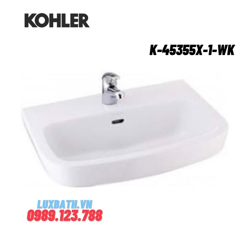 Chậu rửa lavabo Kohler K-45355X-1-WK treo tường