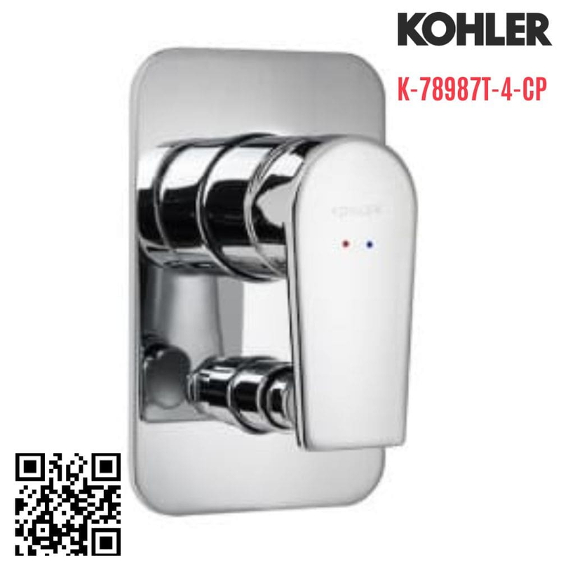 Mặt nạ điều khiển sen tắm Kohler K-78987T-4-CP âm tường