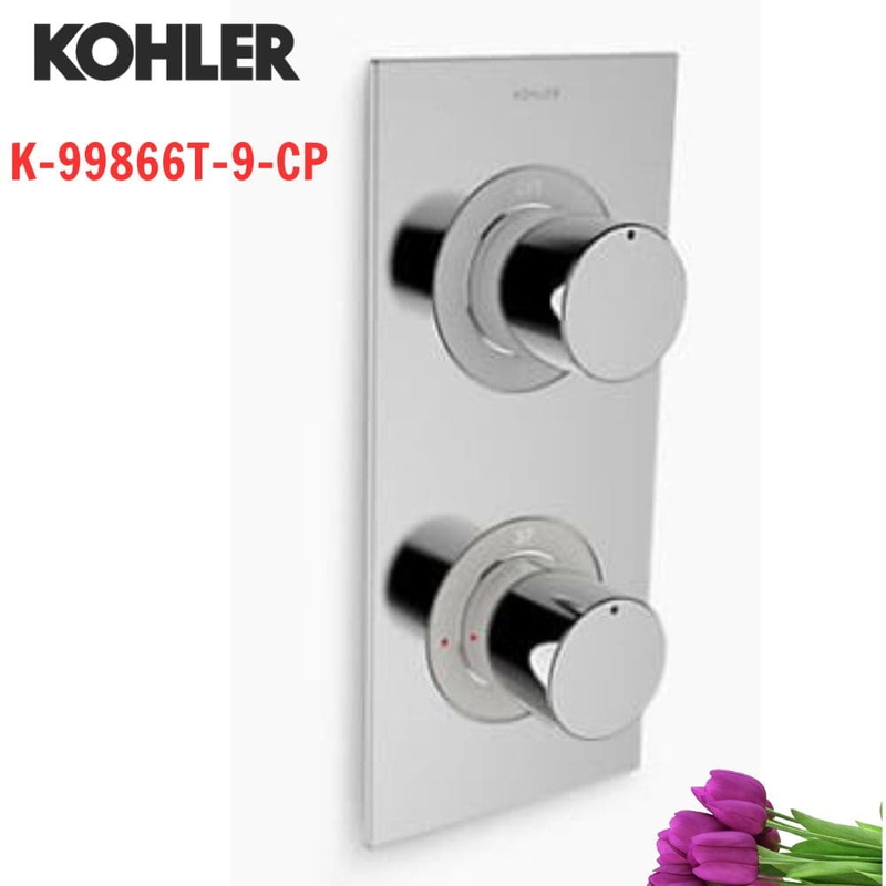 Mặt nạ Kohler K-99866T-9-CP âm tường cảm biến nhiệt 3 chiều