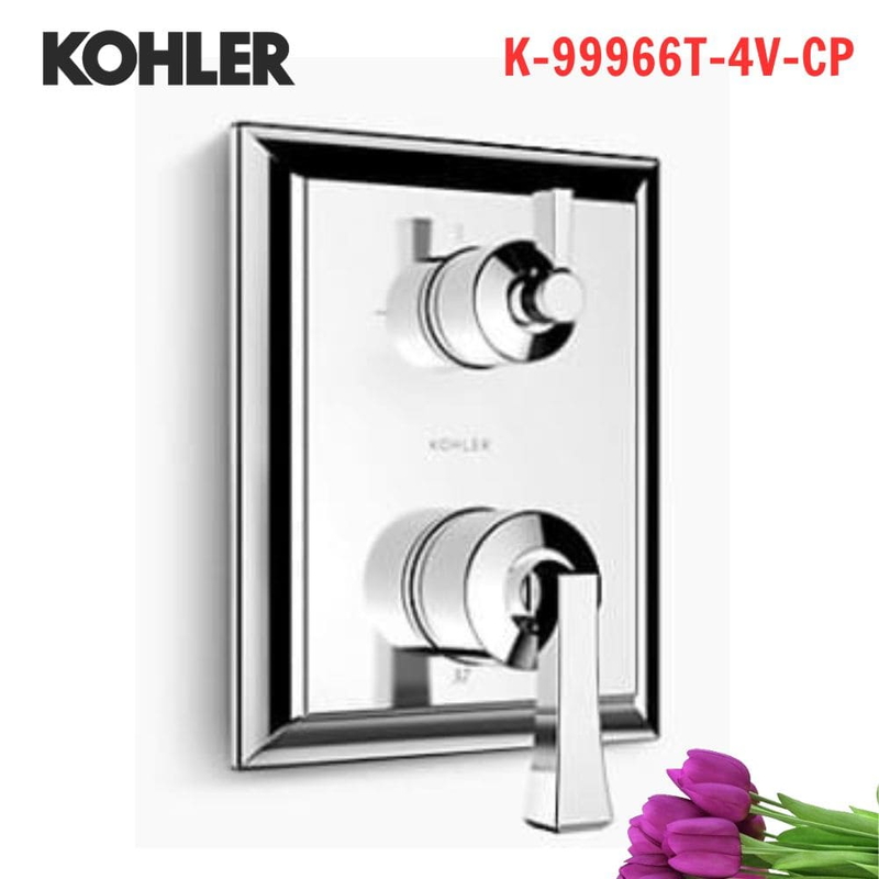 Mặt nạ sen và vòi bồn tắm Kohler K-99966T-4V-CP cảm biến nhiệt Modulo