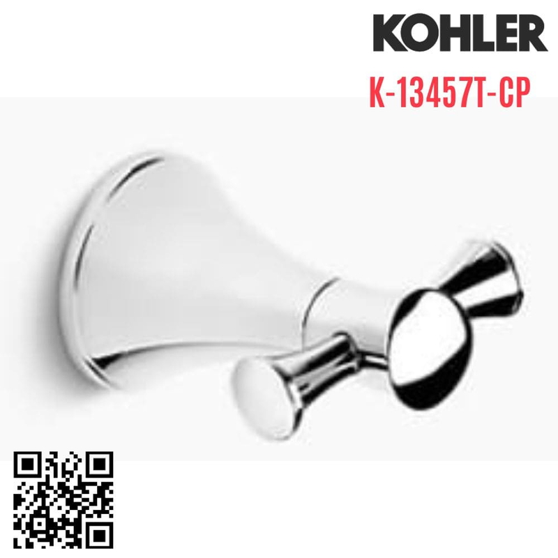 Móc treo quần áo Kohler K-13457T-CP Coralais treo đôi