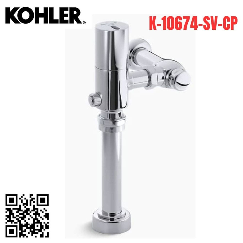 Van xả tiểu cảm ứng Kohler K-10674-SV-CP tiểu nam dùng pin