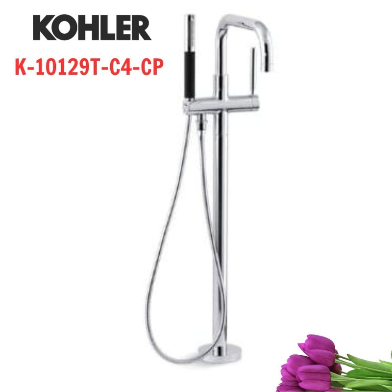Vòi bồn tắm đặt sàn Kohler K-10129T-C4-CP Purist