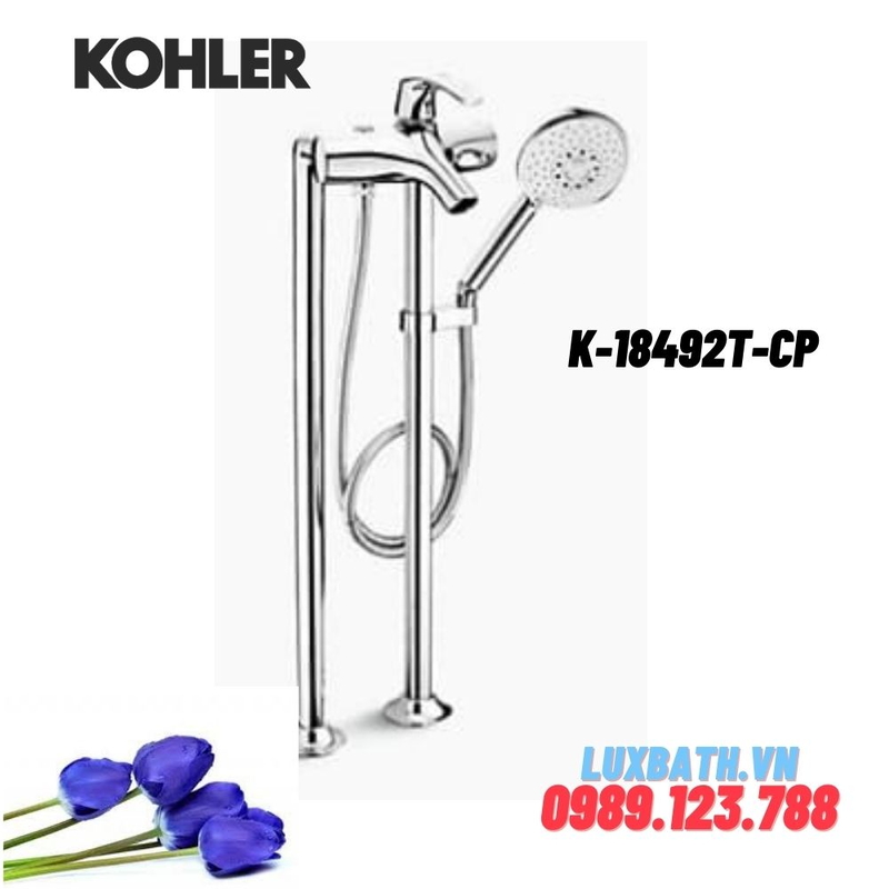 Vòi bồn tắm đặt sàn Kohler K-18492T-CP