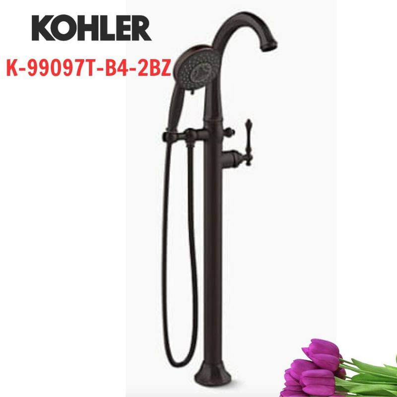 Vòi bồn tắm đặt sàn Kohler K-99097T-B4-2BZ Kelston