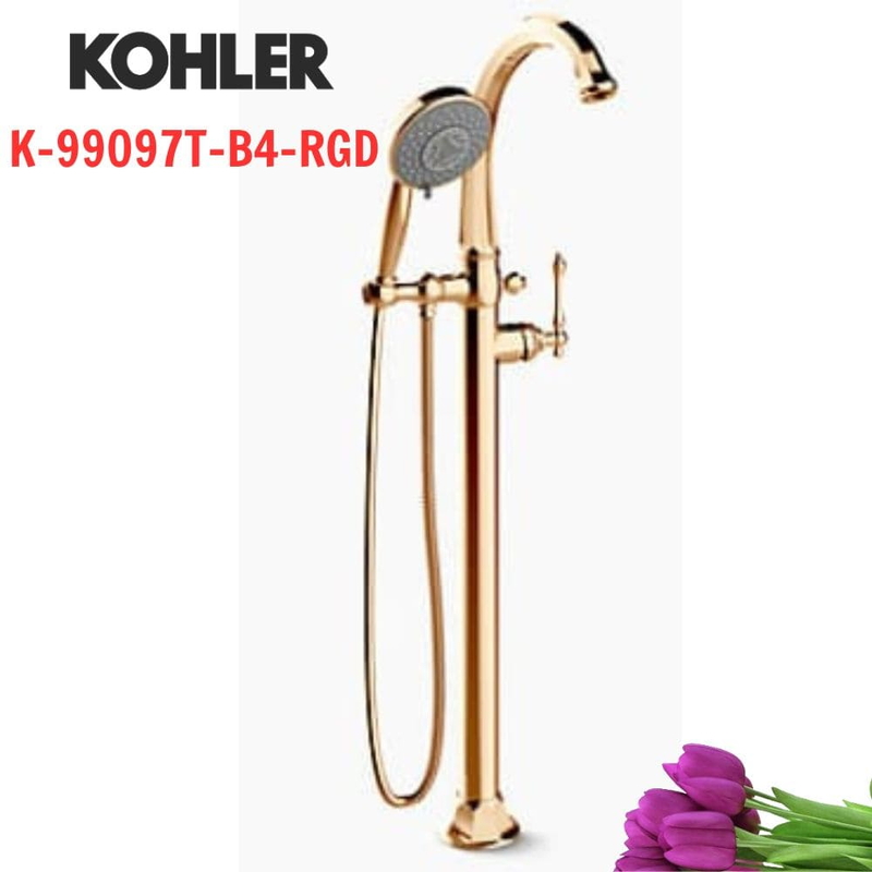 Vòi bồn tắm đặt sàn Kohler K-99097T-B4-RGD Kelston